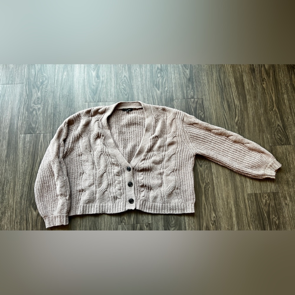 Mauve Cropped Cardigan